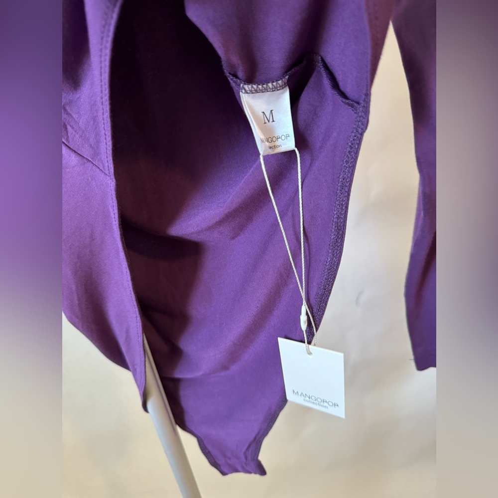 Mangopop Womens Mock Turtle Neck Long Sleeve bodysuit - Picture 5 of 5